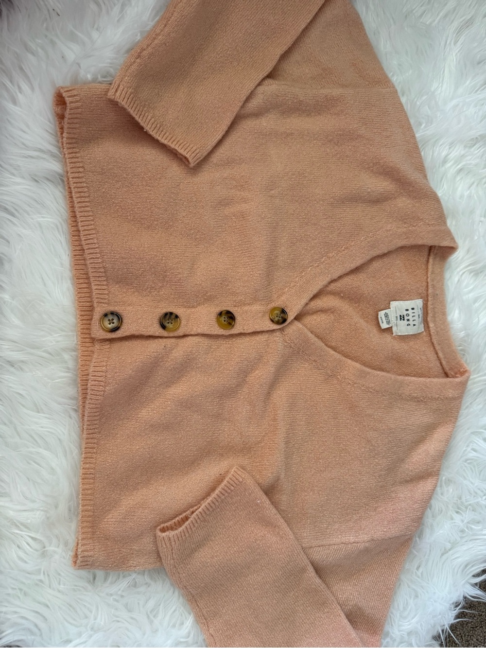 Billabong Peach V-Neck Button Cardigan